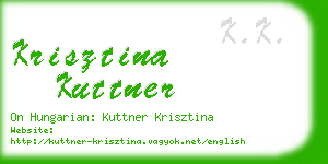 krisztina kuttner business card